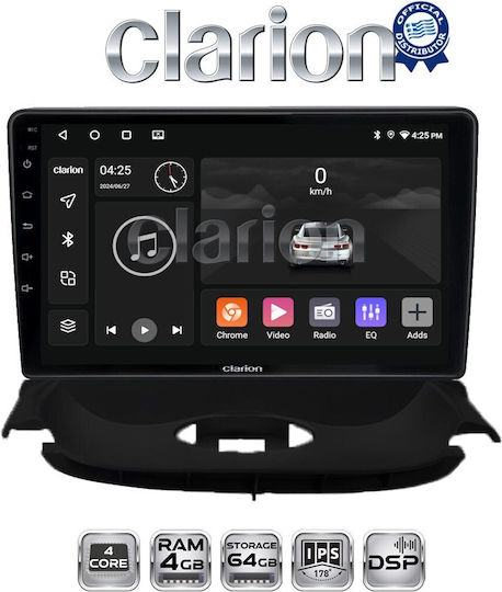 Clarion Ηχοσύστημα Αυτοκινήτου για Peugeot 206 2002 > 2006 (Bluetooth/USB/WiFi/GPS/Apple-Carplay/Android-Auto)