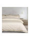 Das Home Duvet Cover Set Cotton Satin Queen with 2 Pillowcases 220x240 Executive 1699 Ivory