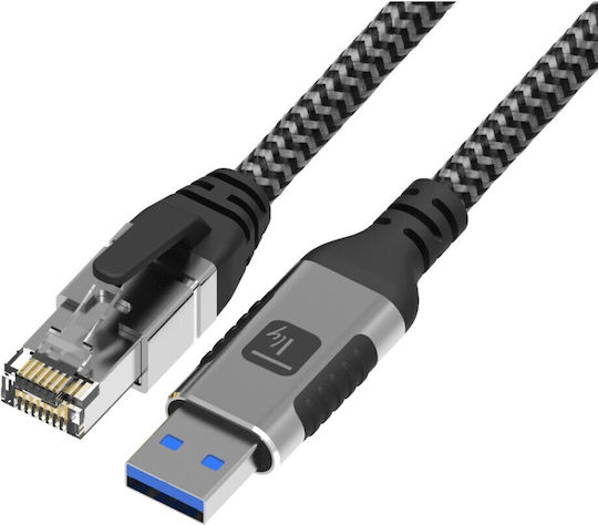 Techly Icoc U3a-rj45-010 Καλώδιο Usb 3.0 Male Ethernet Rj45 Male 1m