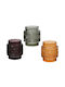 Beauty Home Glass Candle Holder 7 X 8 Cm Eggplant Beauty Home