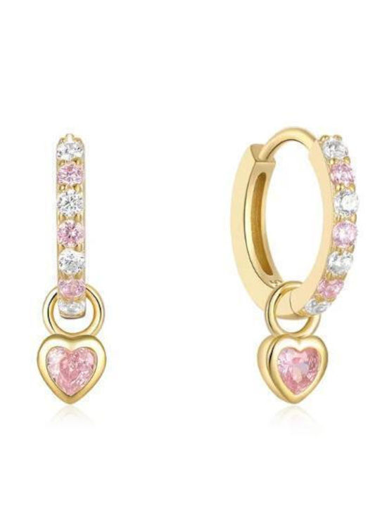 Dezlen Earrings made of Silver Gold Plated with Stones