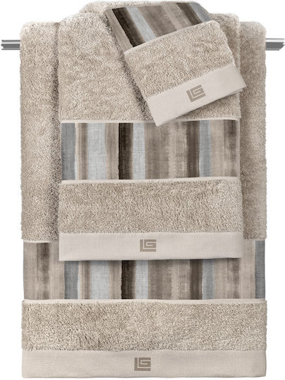 Set of Bath Towels 3 pcs Santiago 1122030125003 70x140 cm Natural Weight 500 gsm