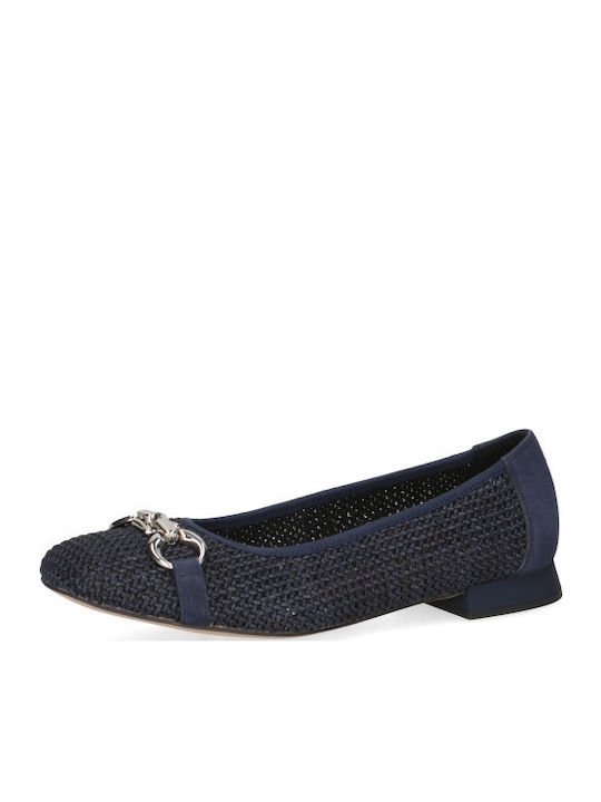 Caprice Lederne Damen Ballerinas in Blau Farbe
