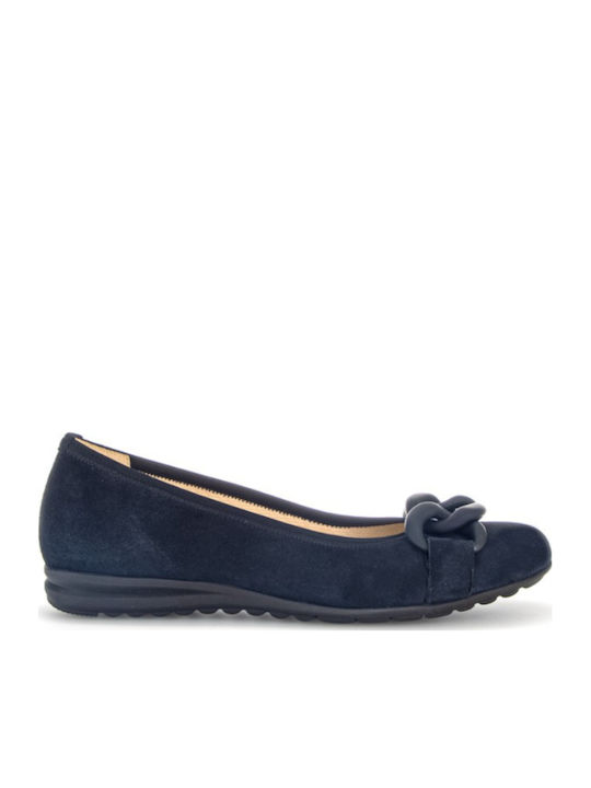 Gabor Anatomic Leather Ballerinas Blue