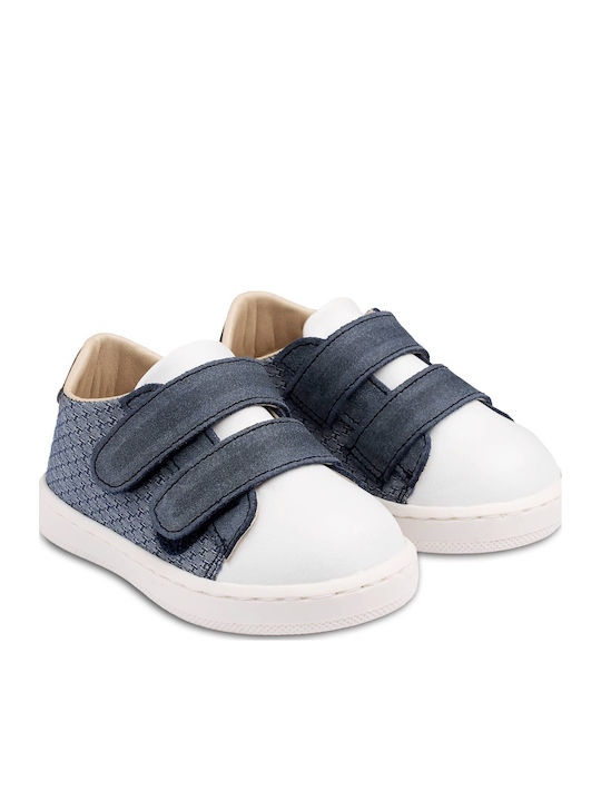 Babywalker Blue Baptism Leather Sneakers