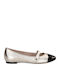 Leather Ballerinas Gold