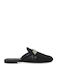 Flat Mules in Black Color