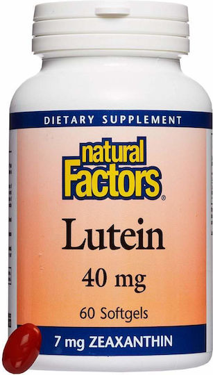 Natural Factors Lutein 40mg Ειδικό Συμπλήρωμα Διατροφής 60 μαλακές κάψουλες
