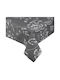 Fabric Kitchen Tablecloth Gray Flowers 140x180cm