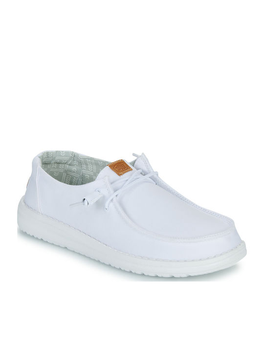 Hey Dude Wendy Women's Moccasins in White Color