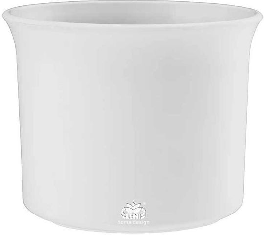 Leni Design Γλάστρα Πλαστική White 10x10εκ.