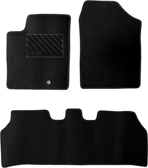Medium Quality Black Carpet Mats Compatible with Hyundai Inster 3pcs