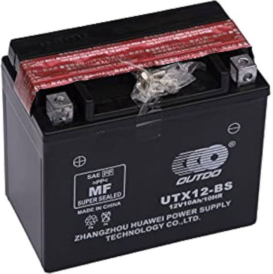 Outdo Closed Type Motorcycle Battery YTX12-BS with Capacity 10Ah