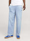 Men's Jeans Pants with Loose Fit Light Blue Denim