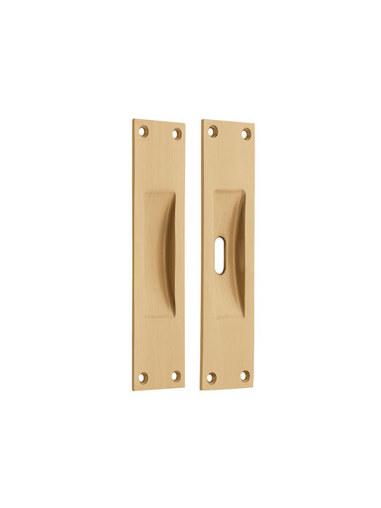Zogometal Sliding Door Flush Handles Oro Matte 230 Hole