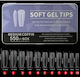 Soft Gel Tips Νυχιών Διάφανα 550τμχ Medium Coffin 2015100