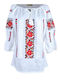Baumwolle Tunika Langärmelig White/Red