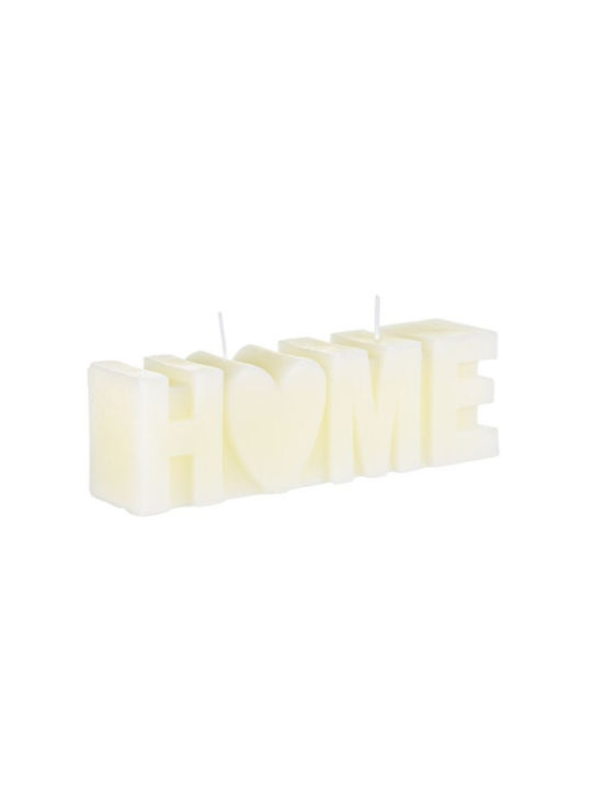 Scented Candle Letters Heart Ecru Home Vanilla Scent 18x5x5.5cm