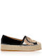 Wildleder Damen Espadrilles in Schwarz Farbe
