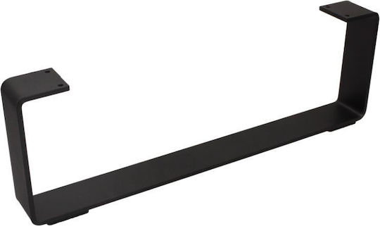 Roline 200 Furniture Leg Steel Black Matte 370x120mm