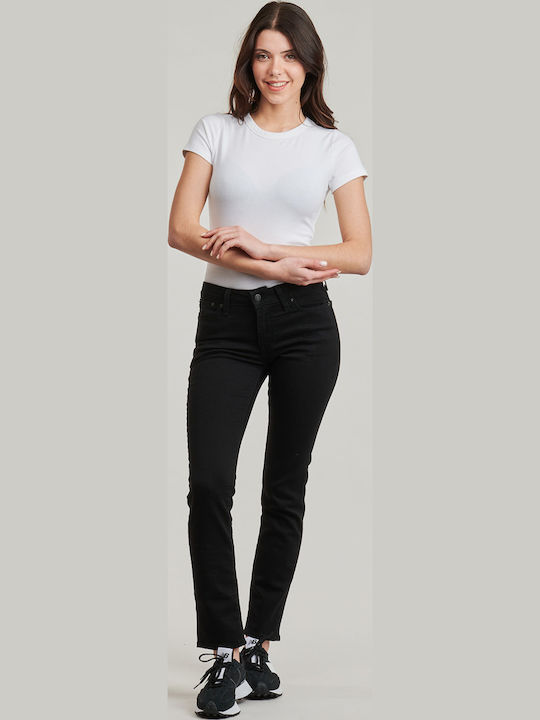Дамски дънки Levis 712 Slim с тесен крачол и д...