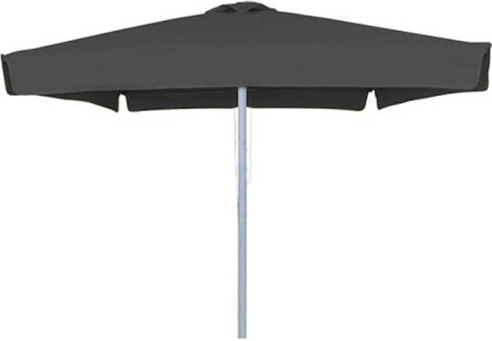 Professioneller Quadratischer Garten- und Terrassen-Sonnenschirm Aluminium Grau 2x2m