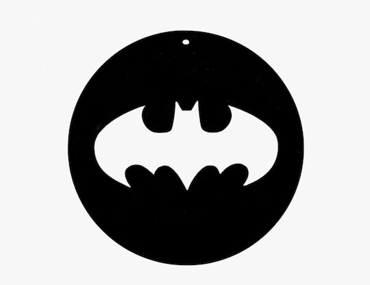 Ξύλινο Στοιχείο Κρεμαστό Νυχτερίδα-batman Μαύρο 70mm 3τμχ
