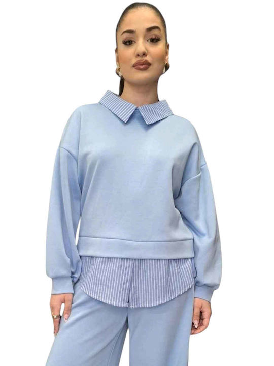 Remix Дълга Дамски Суитшърт Blue