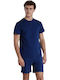 Noidinotte Men's Summer Pajamas Set Blue Marine