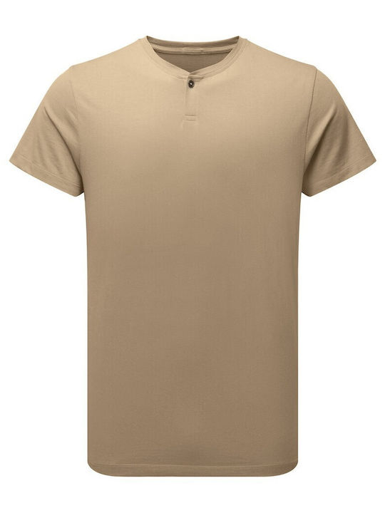 Premier Ανδρικό Διαφημιστικό T-shirt Κοντομάνικο Khaki