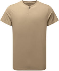 Premier Ανδρικό Διαφημιστικό T-shirt Κοντομάνικο Khaki