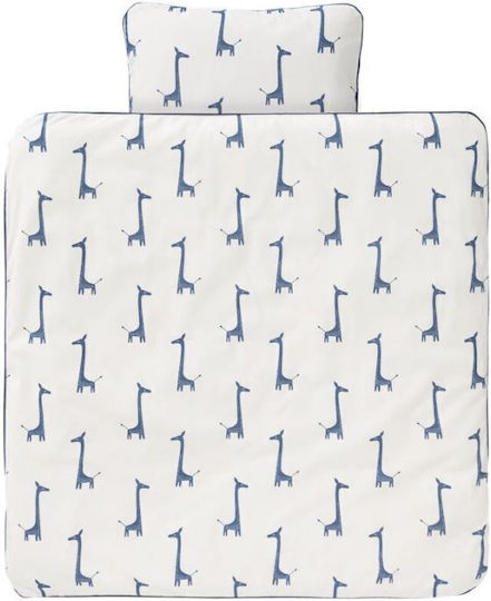 Fresk Baby Bettbezug Set mit Kissenbezug Blau 100x135cm.