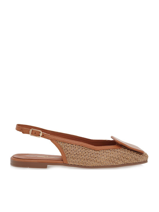 Capodarte Damen Ballerinas Slingback Beigen