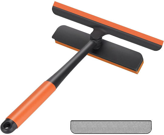 Perie rotativă pentru curățarea geamurilor 3 în 1 Negru-Orange