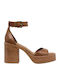 Bitten Heels Sandale Elegante Damă Maro