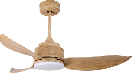Telemax Levantes 46-yj356 Ανεμιστήρας Οροφής 117cm με Φως Καφέ