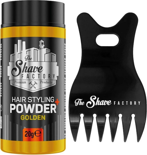 Scented Volumizing Powder Styling 20 G Shave Factory Golden + Antistatic Professional Comb 042