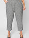 Women's Fabric Trousers with Elastic Carrot Fit