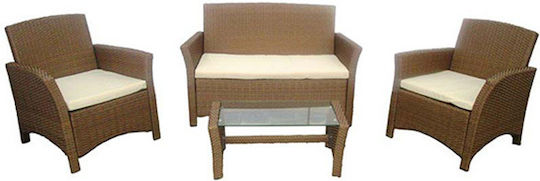 Garten- und Outdoor-Möbelsets Wohnbereich Pacific 4 Stück Wicker - Rattan Pacific