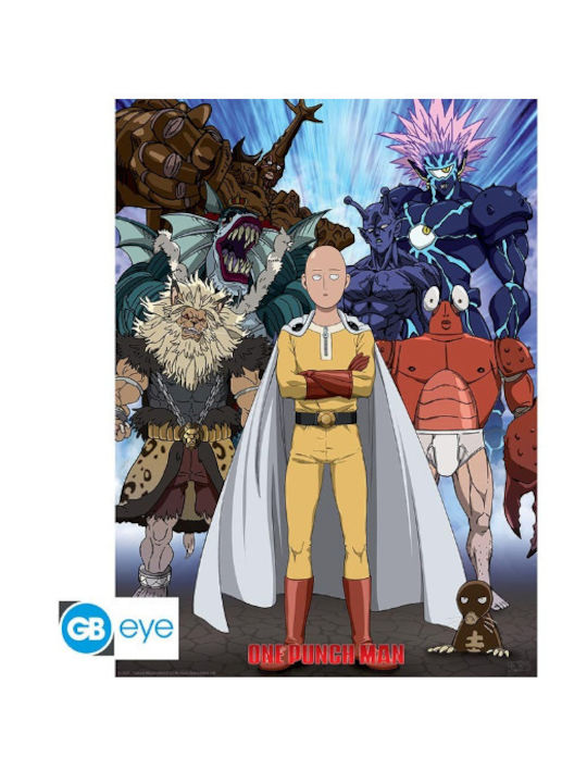 One Punch Man Αφίσα Saitama Vs Vilains 52x38cm