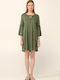 Sommer Mini Damenkleid Grün Olive