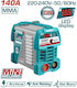 Total Ηλεκτροκόλληση Inverter MMA με Μέγιστο Ρεύμα Συγκόλλησης 140A και Κύκλο Εργασίας 15%