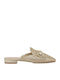 Flat Mules in Beige Color