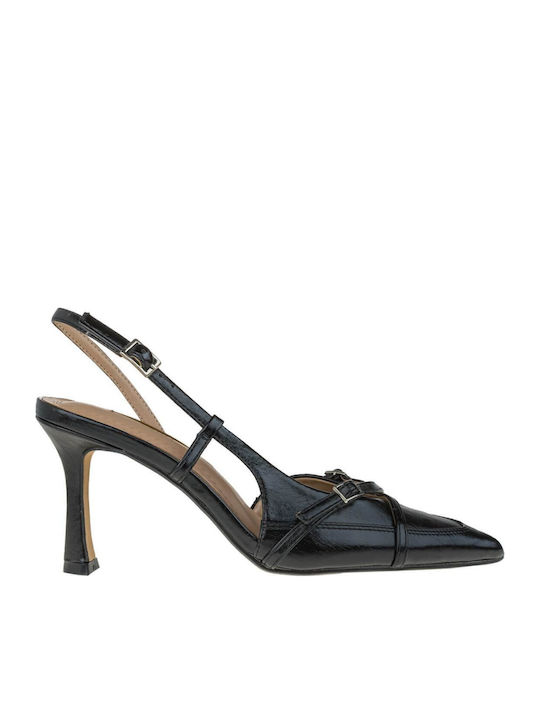 Corina Pumps Mit Riemen & Hochem Absatz Schwarze