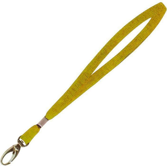 Șnur pentru conferință cu clips metalic galben 2 x 47cm 35400-01