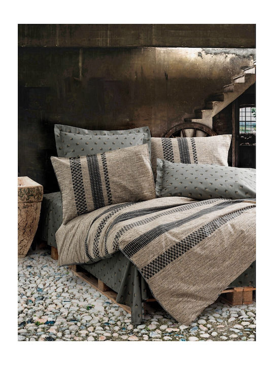 Cottonbox Σετ Παπλωματοθήκη Βαμβακερή 200x220cm...