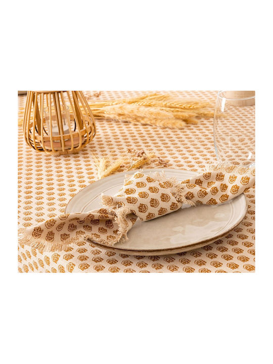 GreenTech Πετσέτα Φαγητού Σετ 2τμχ Beige 40x40εκ.