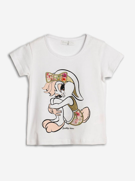 Funky Παιδικό T-shirt Λευκό