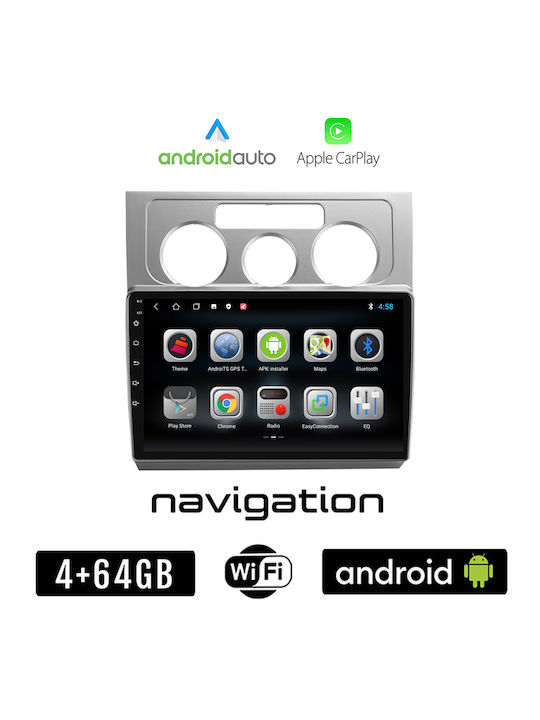 Booma Ηχοσύστημα Αυτοκινήτου για Volkswagen Touran 2003 2010 (Bluetooth/USB/WiFi/GPS/Apple-Carplay/Android-Auto) με Οθόνη Αφής 10"