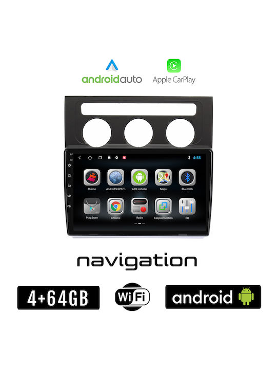 Booma Ηχοσύστημα Αυτοκινήτου για Volkswagen Touran 2003 2010 (Bluetooth/USB/WiFi/GPS/Apple-Carplay/Android-Auto) με Οθόνη Αφής 10"